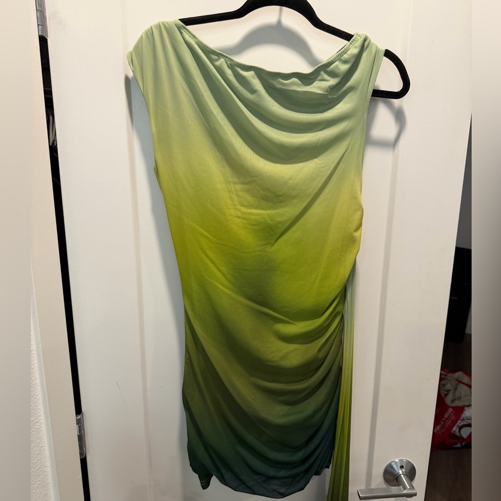 SHEIN Green Ombre Dress